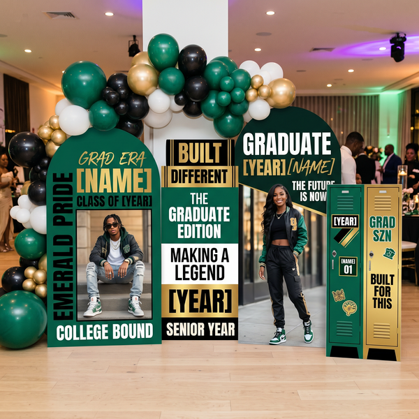 Personalized Graduation Backdrop Set with Photo