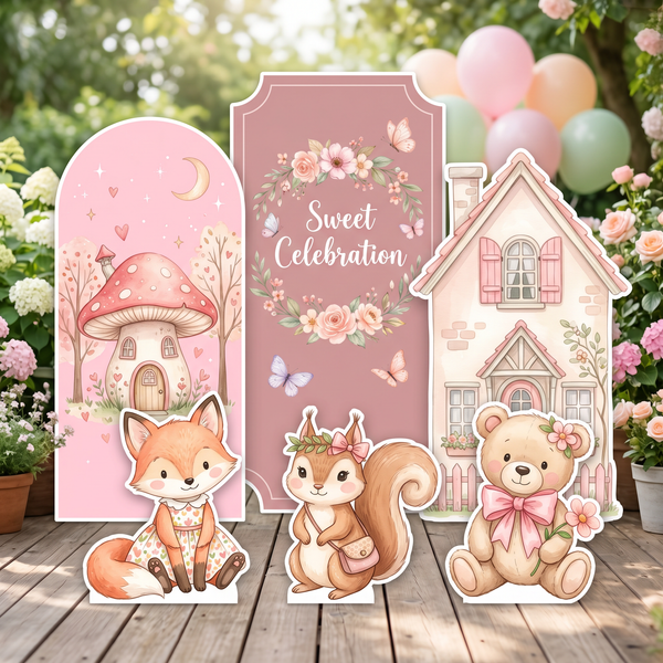 Sweet Celebration Woodland Backdrop Set