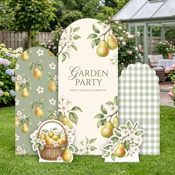 Garden Party Pear Backdrop Set