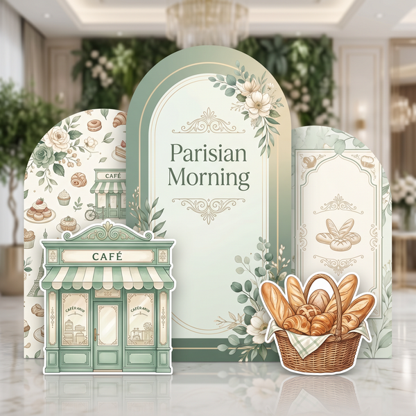 Parisian Morning Backdrop Set