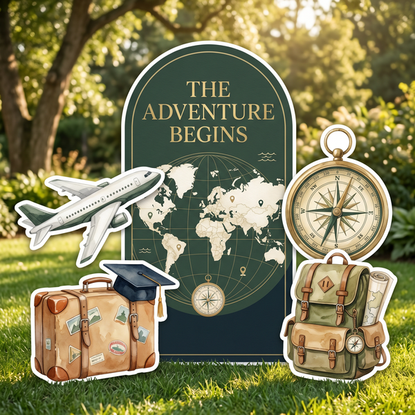 The Adventure Begins Backdrop Set
