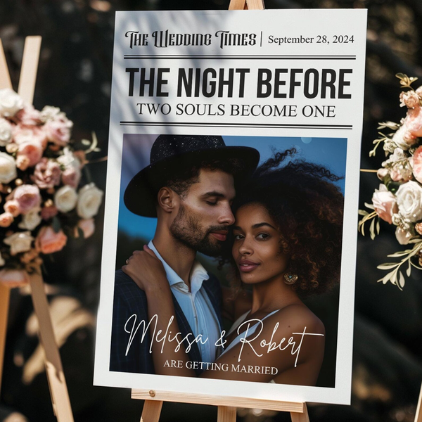 Personalized Photo Wedding Sign