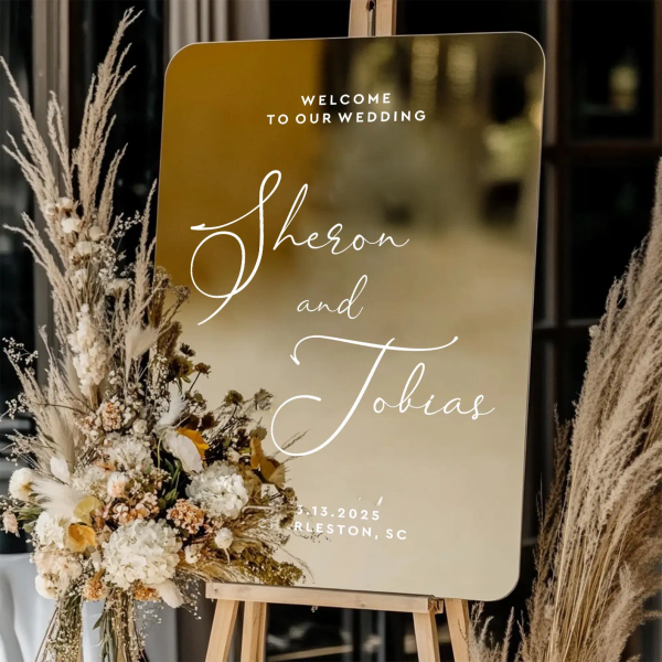 Mirror Acrylic Wedding Sign