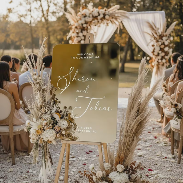 Mirror Acrylic Wedding Sign