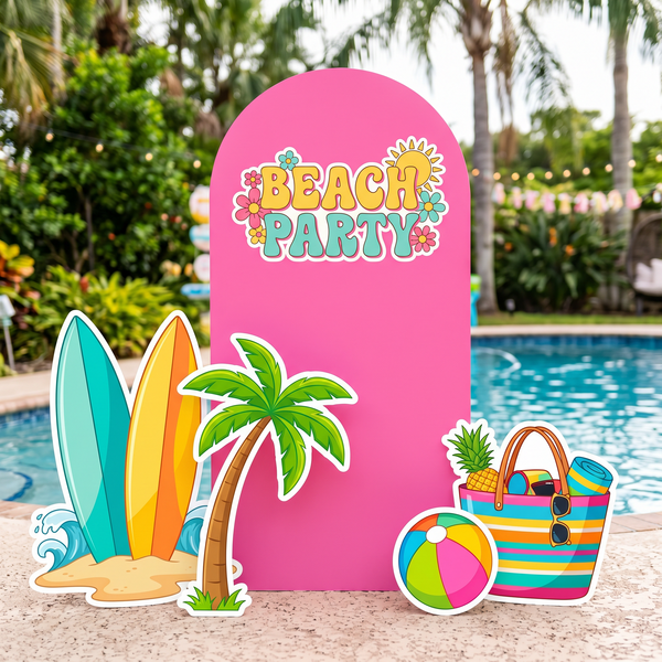 Beach Party Backdrop Set 1