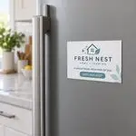 Sample magnetic business card — home cleaning
