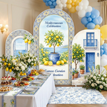 Mediterranean Lemon Garden Backdrop Set 5