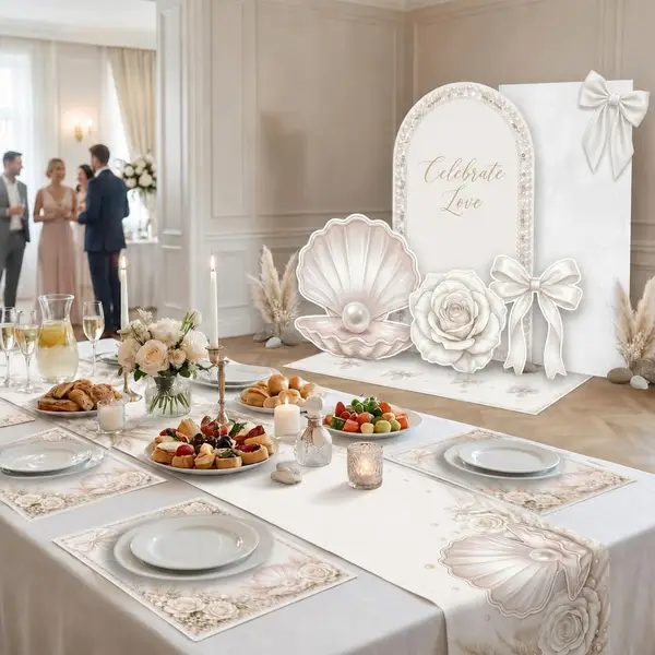 Pearl & Rose Wedding Backdrop Set 5