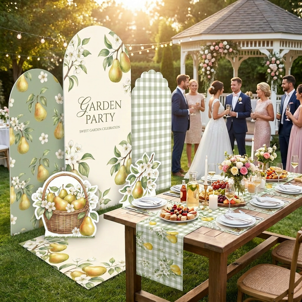 Garden Party Pear Backdrop Set