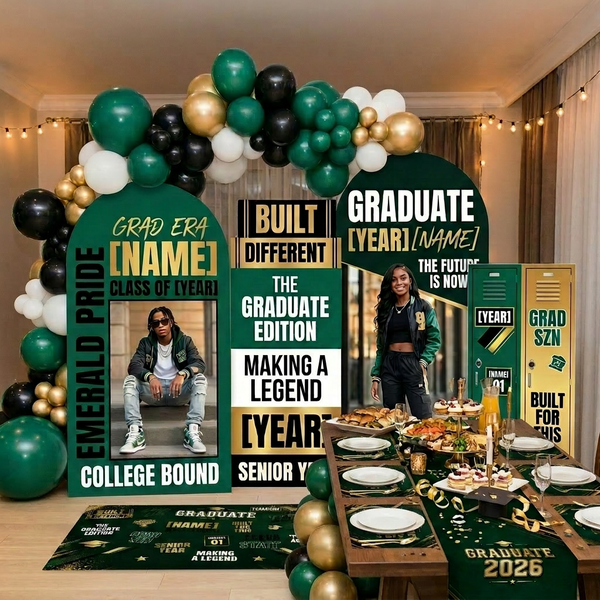 Personalized Graduation Backdrop Set with Photo 4