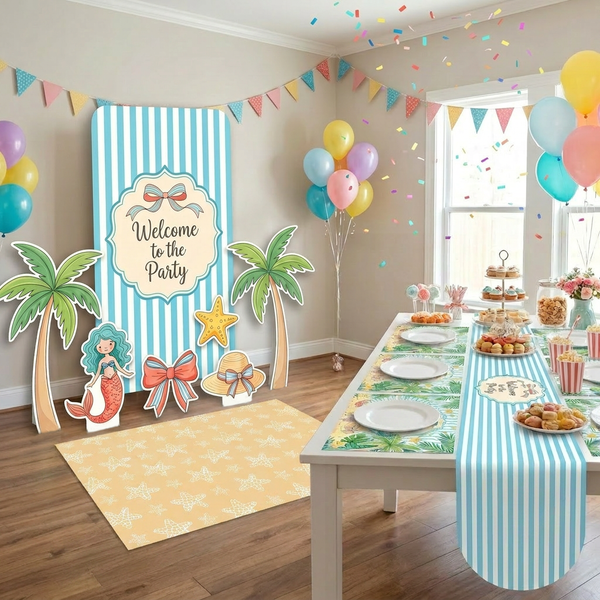 Welcome to the Party Beach Backdrop Set 9