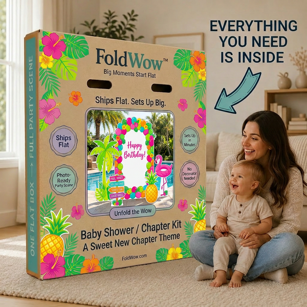 Happy Birthday Pool Party Backdrop Set 7