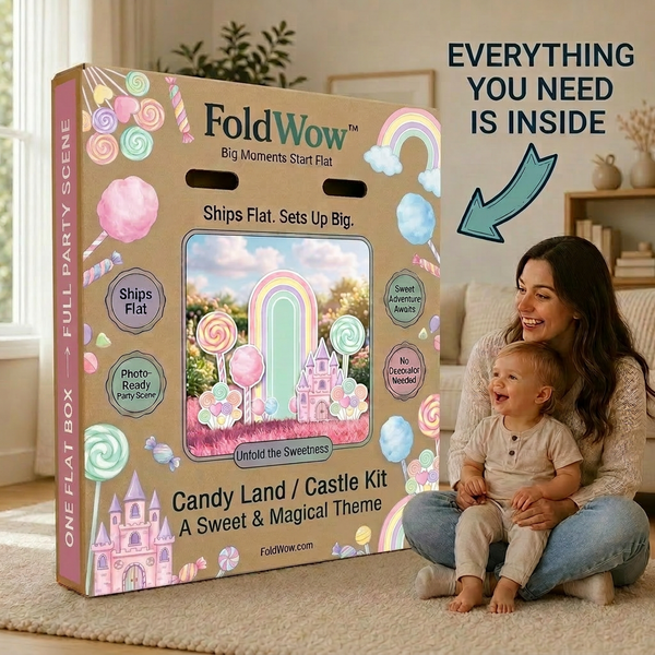Candyland Rainbow Backdrop Set 6
