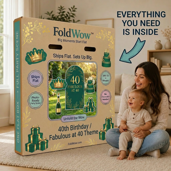 Fabulous at 40 Birthday Backdrop Set 8