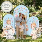 Happy Birthday Animal Backdrop Set 5