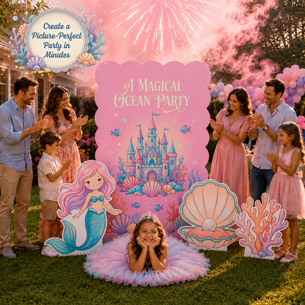 Magical Ocean Party Backdrop Set 3