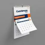 Wire-O top binding calendar with flip design for easy page turning