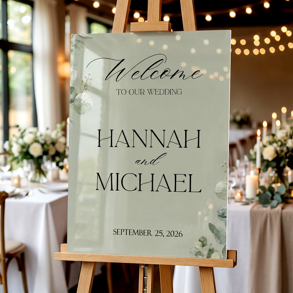 Sage Green Wedding Welcome Sign 4