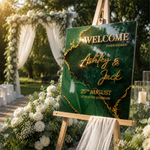 Emerald Green Wedding Welcome Sign 3