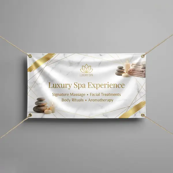 Custom indoor banner printing for weddings and special events Florida