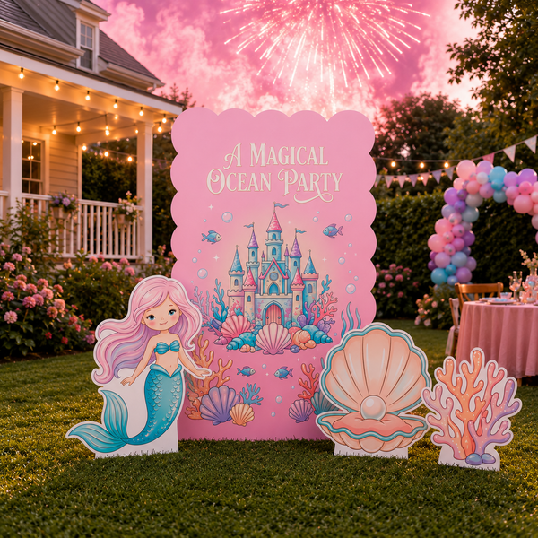 Magical Ocean Party Backdrop Set 6