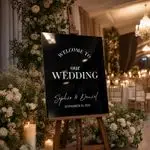 Modern Typography Wedding Sign 3