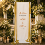 Fabric Wedding Welcome Sign 1