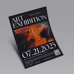 art event flyer printing design with modern layout
