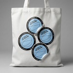 custom event stickers on tote bag, branded vinyl decals for conferences, promotional stickers for giveaways USA