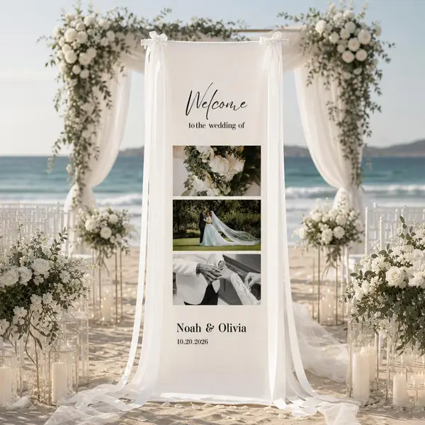Photo Fabric Wedding Sign 5