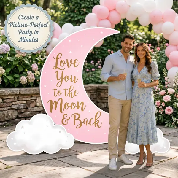 Love You to the Moon Backdrop Set 9