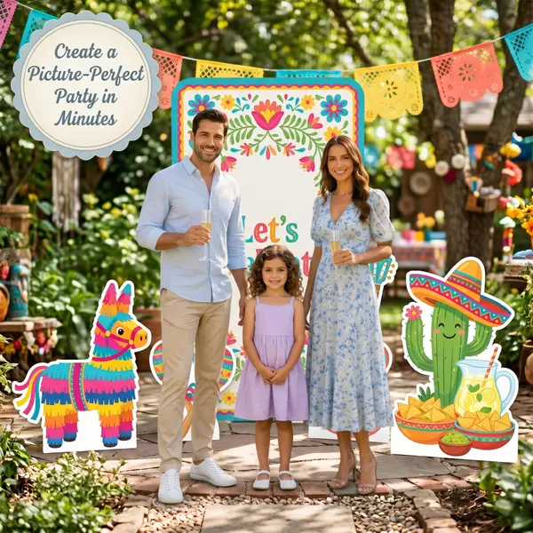 Fiesta Let's Celebrate Backdrop Set 6