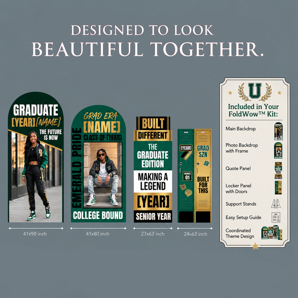 Personalized Graduation Backdrop Set with Photo 2