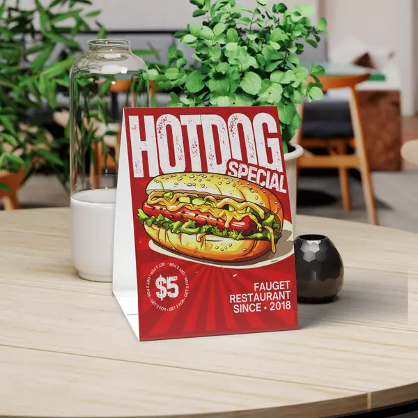 Table Tent Display in Real Use