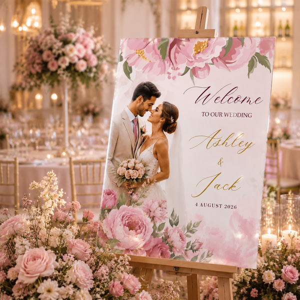 Blush Pink Wedding Welcome Sign 2