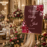 Burgundy Wedding Welcome Sign 3