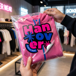 Custom business sticker on retail bag – branded packaging sticker printing