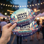 oval flyers business promotional print design