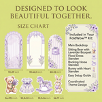 Lavender Dreams backdrop set styled indoors
