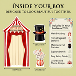 Circus Birthday Backdrop Set size chart