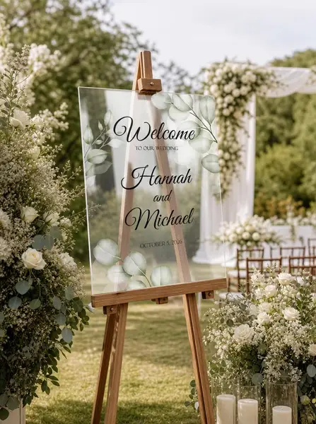 Greenery Eucalyptus Wedding Sign 2