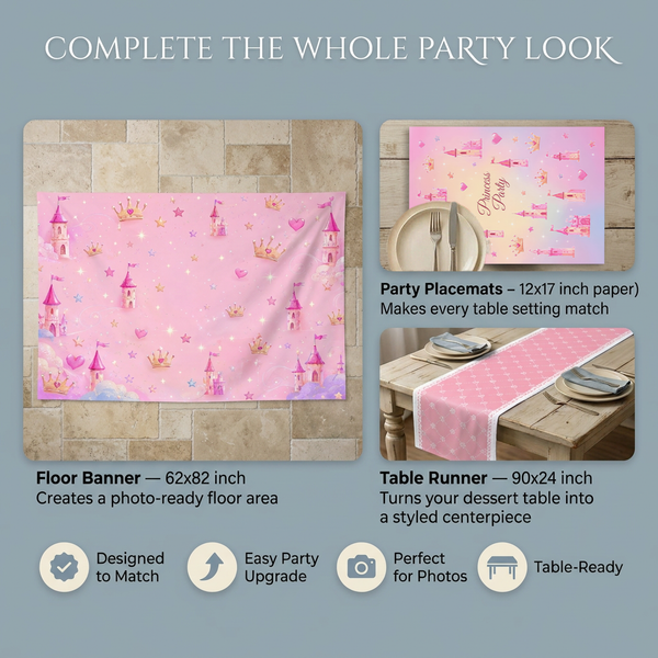 Princess Party Castle Backdrop Set 2