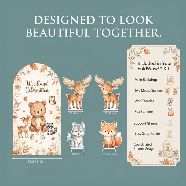 Woodland Celebration Backdrop Set 2