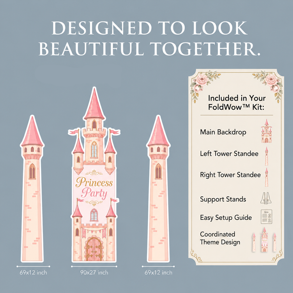 Princess Party Castle Backdrop Set 3