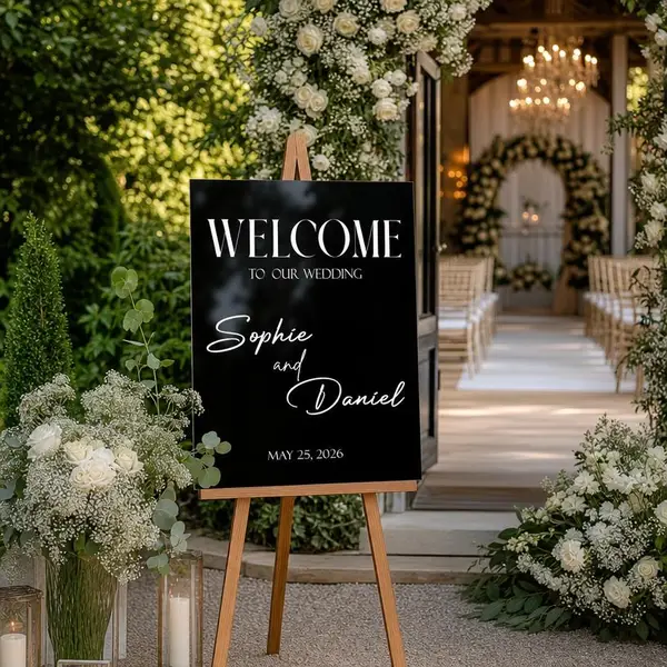 Modern Typography Wedding Sign 5