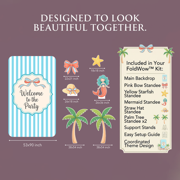 Welcome to the Party Beach Backdrop Set 2