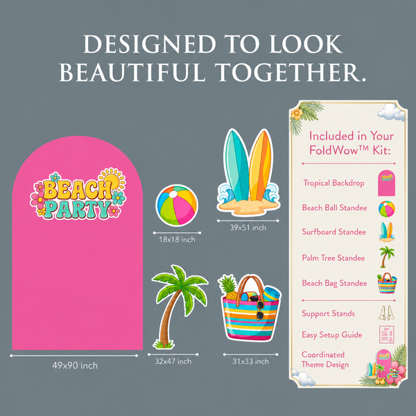 Beach Party Backdrop Set 3