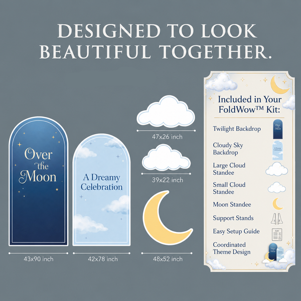 Over the Moon Backdrop Set 3
