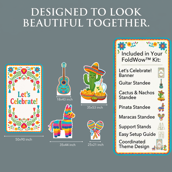 Fiesta Let's Celebrate Backdrop Set 2