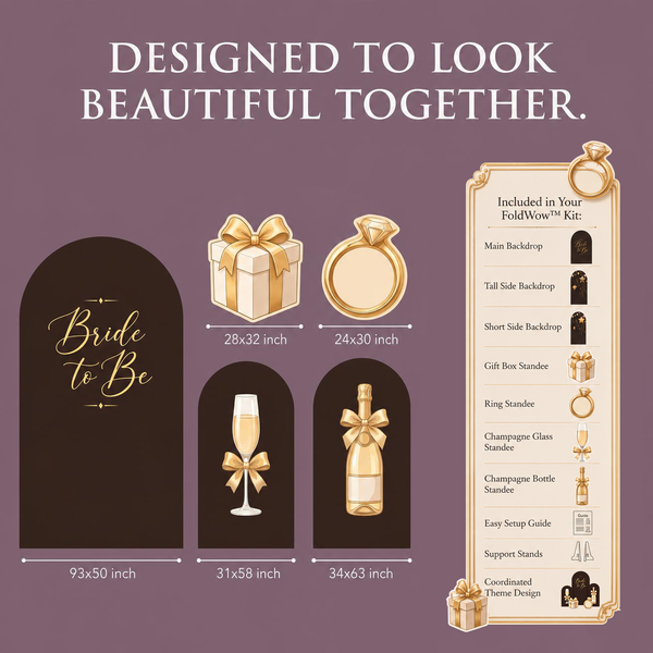 Bride to Be Backdrop Set 2